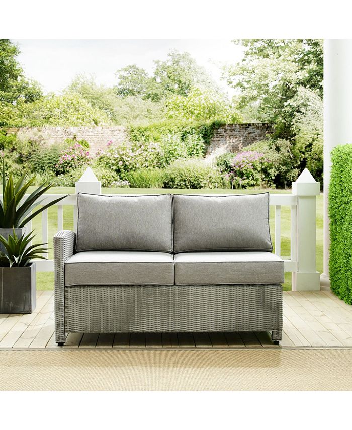 Crosley Bradenton Outdoor Wicker Sectional Left Side Loveseat & Reviews