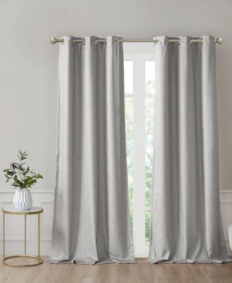 SunSmart - Como 40" x 84" Faux Silk Total Blackout Curtain Set