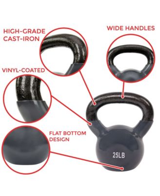 Vinyl Color Coated Kettle Bell - 5, 10, 15, 20, 25 Pound Option
