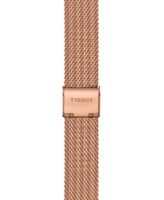 Women's Swiss PR 100 Sport Chic T-Classic Rose Gold-Tone Stainless Steel Mesh Bracelet Watch 36mm