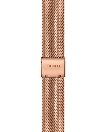 Tissot - Women's Swiss PR 100 Sport Chic T-Classic Rose Gold-Tone Stainless Steel Mesh Bracelet Watch 36mm
