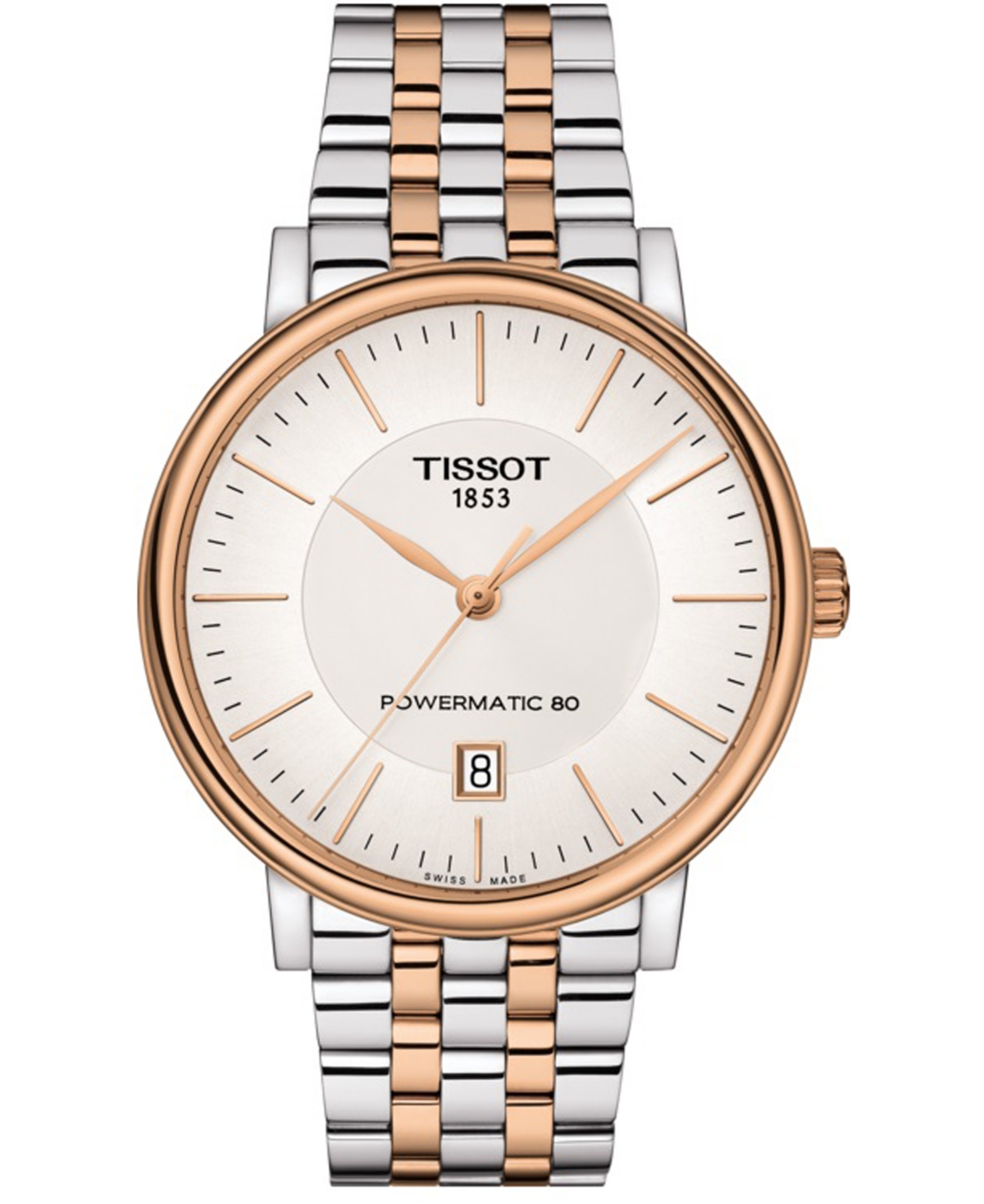 Men's Swiss Automatic T-Classic Carson Powermatic 80 Two-Tone Stainless Steel Bracelet Watch 40mm - Two Tone
