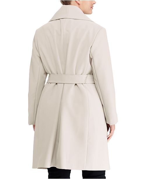 Lauren Ralph Lauren Plus-Size Belted Crepe Coat & Reviews - Coats ...