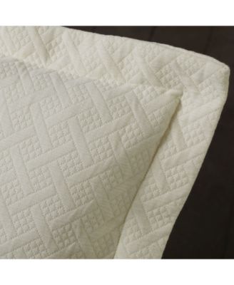 100% Cotton Basketweave Matelasse All-Season 3-piece Coverlet Set, King