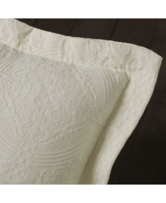 100% Cotton Fleur De Lis Medallion All-Season 3-Piece Coverlet Set, King