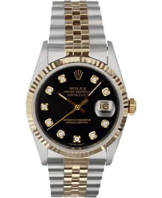 Pre Owned Rolex Men s Swiss Automatic Datejust Jubilee Diamond