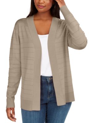Karen Scott - Petite Open-Front Cardigan