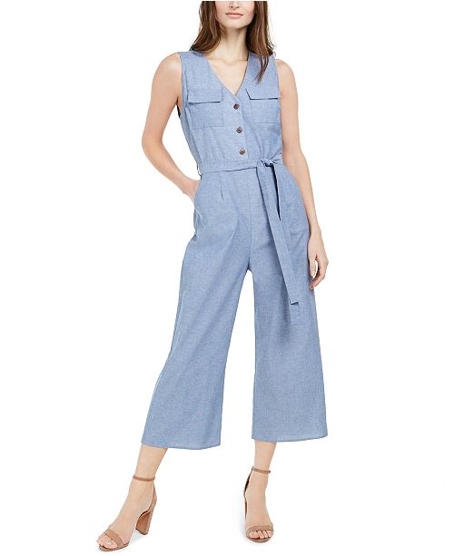 Monteau Petite Sleeveless Jumpsuit Reviews Pants Petites