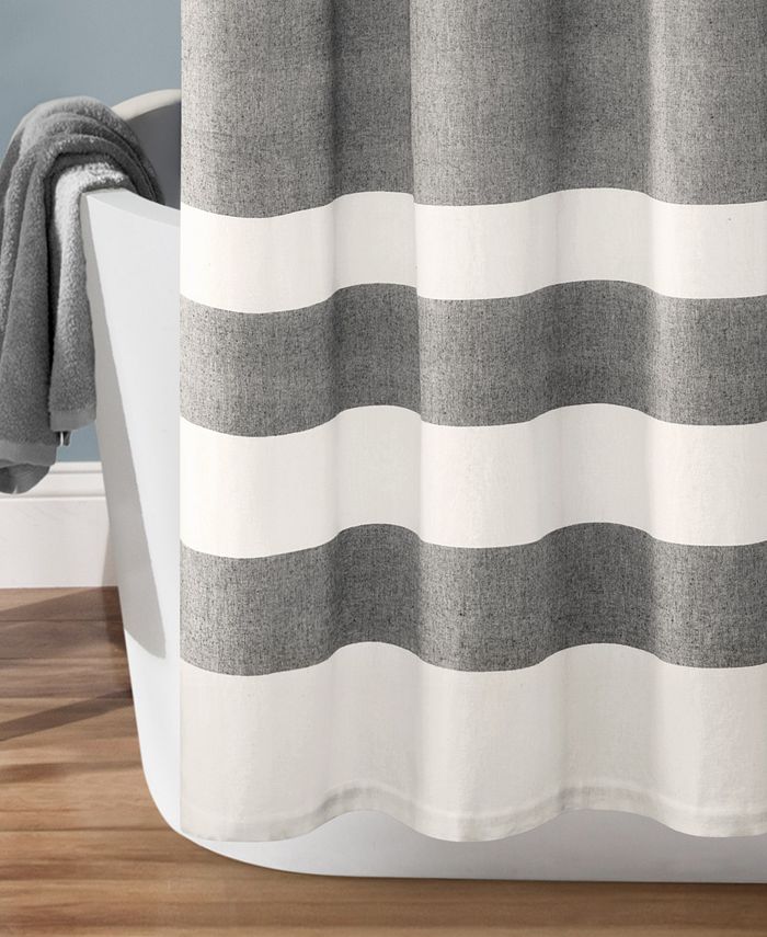 Lush Décor Cape Cod Stripe Yarn Dyed Cotton 72" x 72" Shower Curtain