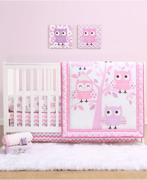 The Peanutshell Ps By Dancing Owls 3 Piece Crib Bedding Set
