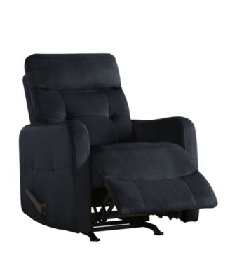 dorel atwater living velvet rocking recliner