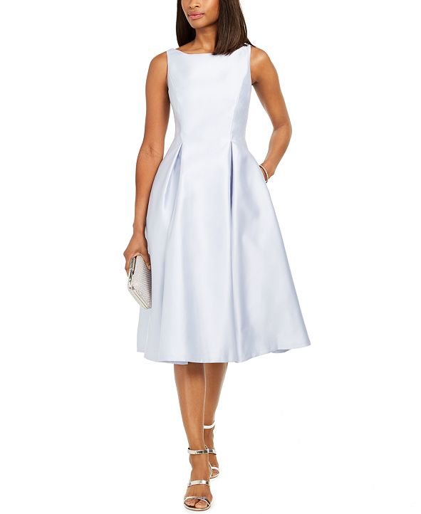 Adrianna Papell Boat-Neck A-Line Dress & Reviews - Dresses - Women - Macy's