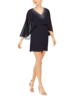 cape overlay dress vince camuto