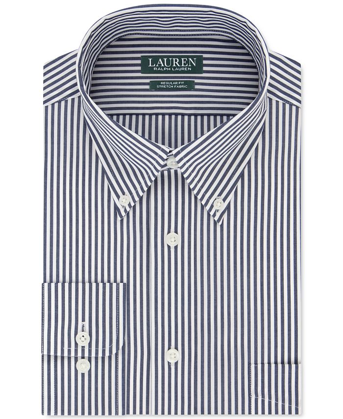 Net zo Catastrofaal Geheim Lauren Ralph Lauren Men's Regular-Fit Ultraflex Stripe Dress Shirt &  Reviews - Dress Shirts - Men - Macy's