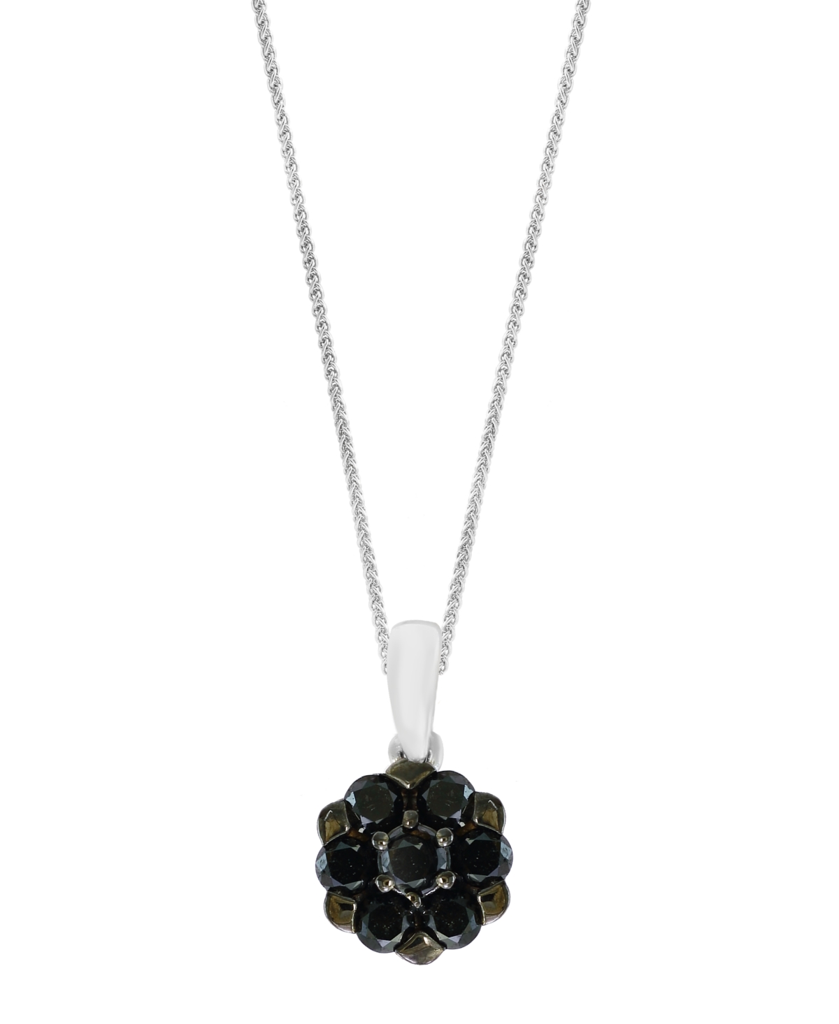 Black Diamond (1/4 ct. t.w.) Pendant in 14K White Gold - White