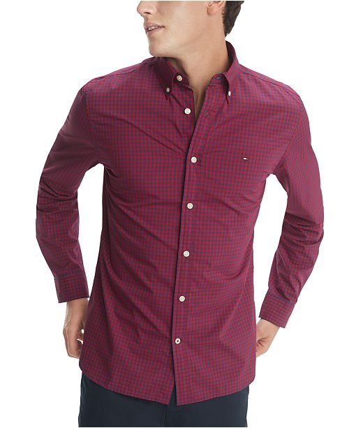 Tommy Hilfiger Men S Custom Fit Charles Gingham Shirt Created