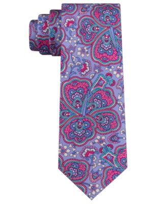 Tommy Hilfiger - Men's Botanical Paisley Silk Slim Tie