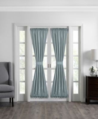Elrene Home Fashions - Colette Faux Silk 54" x 72" French Door Window Panel