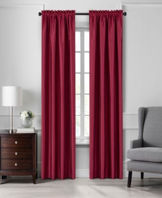 Elrene Colette Faux Silk Blackout Curtain Valance Collection In Gold