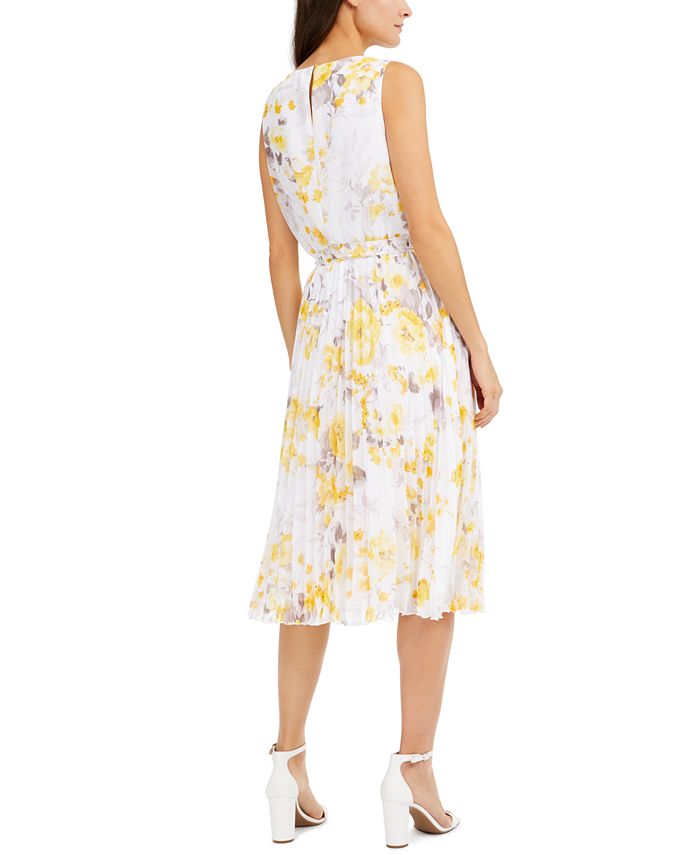 INC International Concepts INC Floral-Print Pleated Chiffon Midi Dress ...