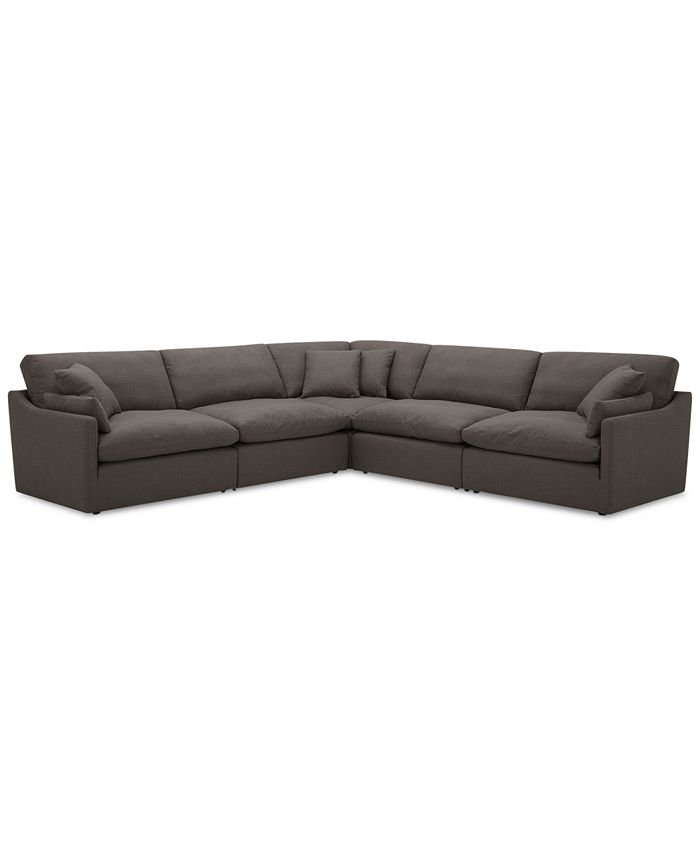 Furniture CLOSEOUT! Joud 5Pc. Fabric "L" Shaped Modular Sofa, Created