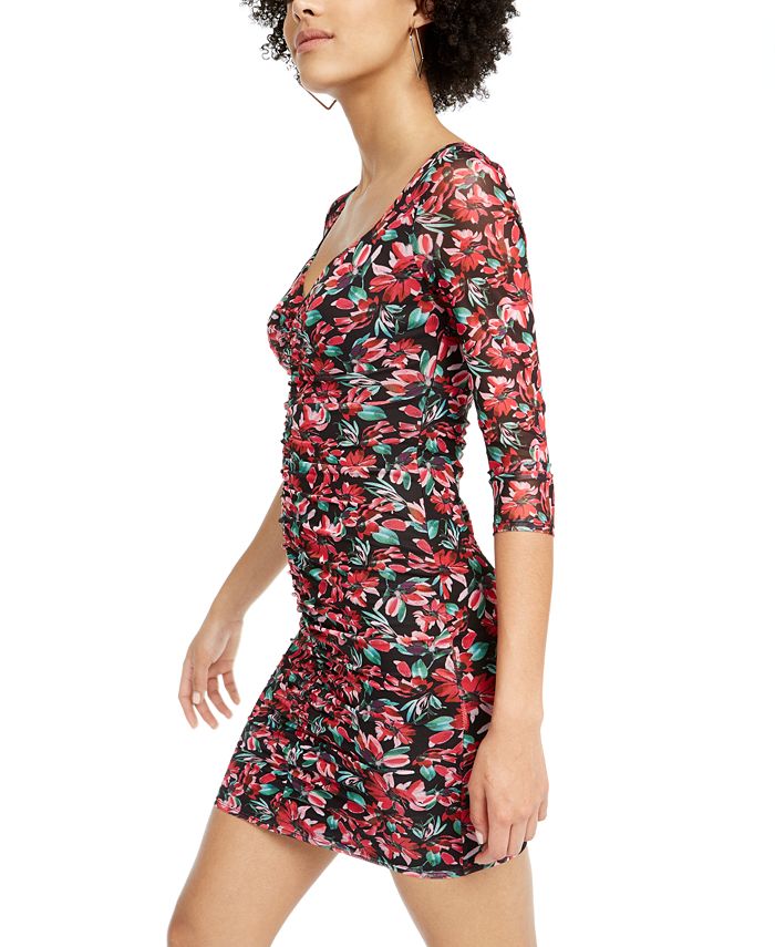GUESS Dulce Ruched Cutout Dress Macy's