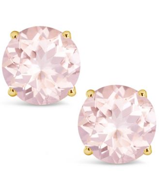 Morganite (2-1/2 ct. t.w.) Stud Earrings in 14K Yellow Gold