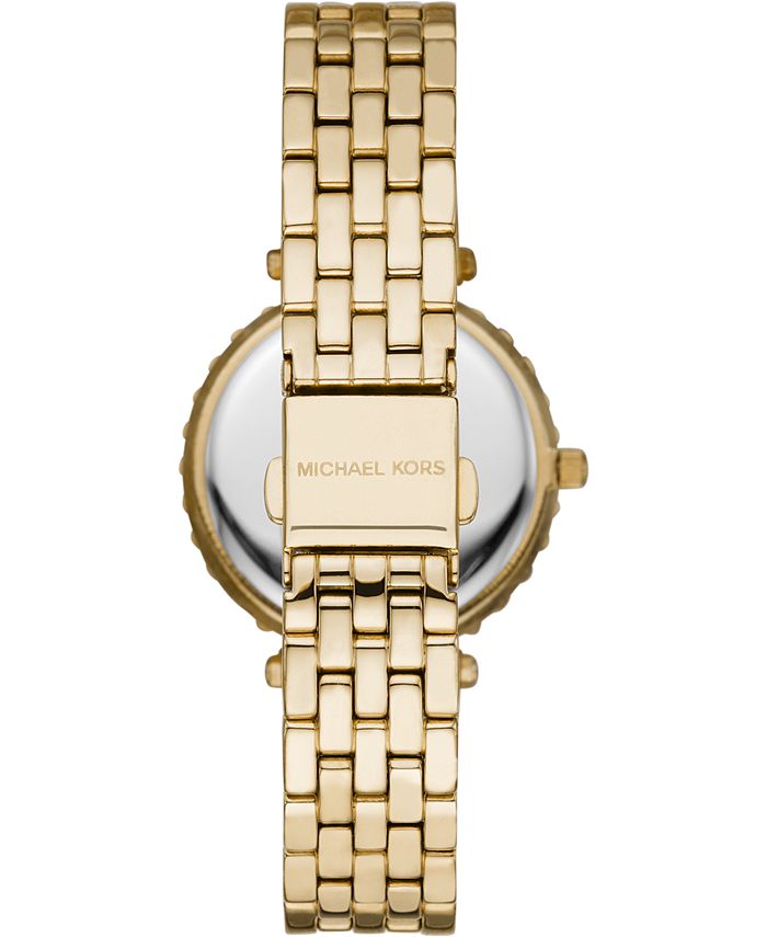 Michael Kors Women's Darci Gold-Tone Stainless Steel Bracelet Watch ...