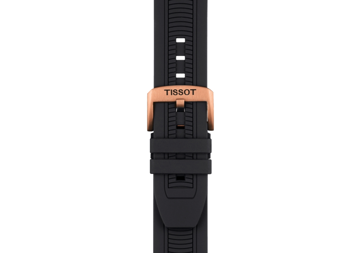 Shop Tissot Men's Swiss Chronograph T-sport T-race Black Silicone Strap Watch 47.6mm
