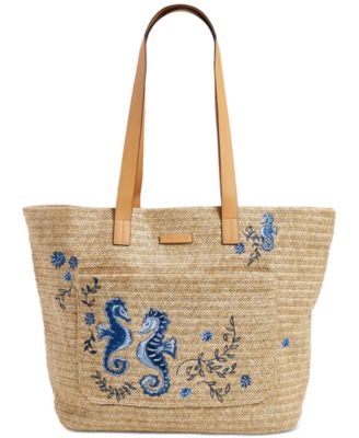 vera bradley straw tote