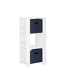 Book Nook Collection Kids Cubby Storage Tower with Bookshelves