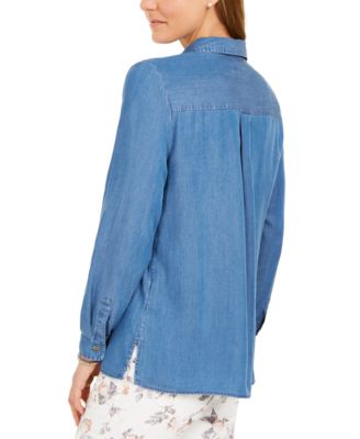 Charter Club Denim Utility Shirt, Created for Macy's