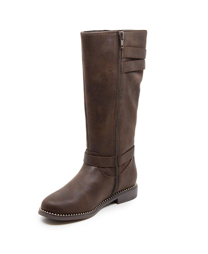 Rampage Little and Big Girls Brown Riding Boots - Macy's