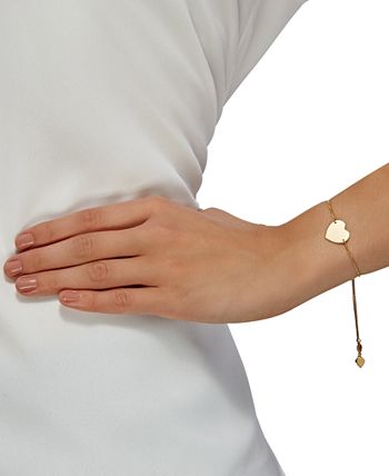 Giani Bernini - Polished Heart Bolo Bracelet in 18k Gold-Plated Sterling Silver