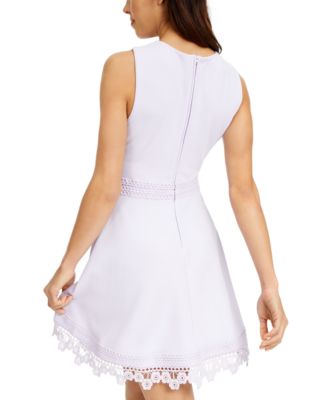 B Darlin Juniors' Lace-Trim A-Line Dress - Macy's