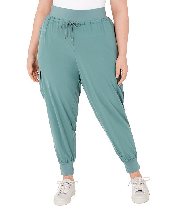 Ideology Plus Size Cargo Jogger Pants, Created for Macy's & Reviews ...