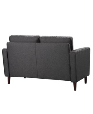 Lillith Modern Loveseat With Upholstered Fabric and Wooden Frame