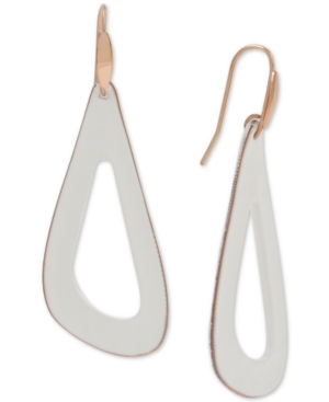 image of Robert Lee Morris Soho Rose Gold-Tone Patina Sculptural Open Drop Earrings