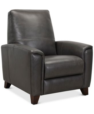 Brayna 35" Classic Leather Pushback Recliner, Created for Macy's
