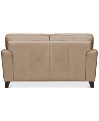 Brayna 65" Classic Leather Loveseat, Created for Macy's
