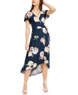 high low wrap dress