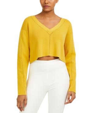 FRENCH CONNECTION V-NECK CROP SWEATER