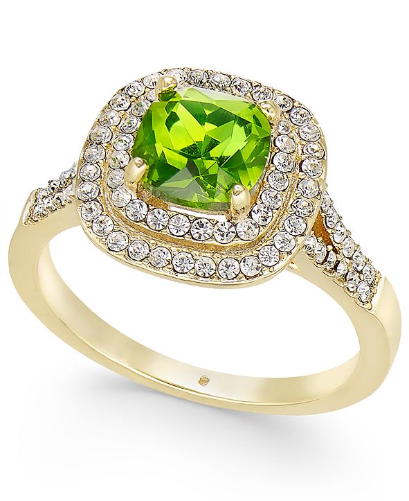 Charter Club Stone Crystal Halo Birthstone Ring, Created for Macy's ...