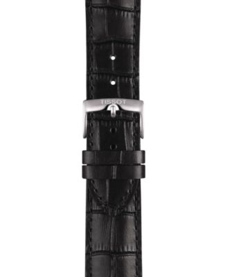 Men's Swiss Chronograph Chrono XL Classic T-Sport Black Leather Strap Watch 45mm