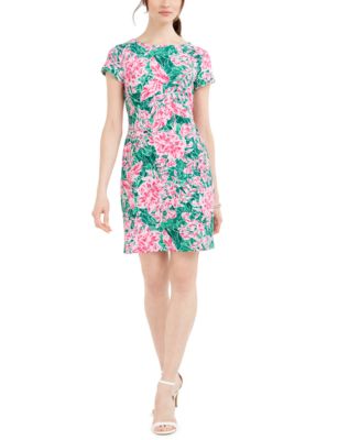 Pappagallo Victoria Floral-Print Sheath Dress - Macy's