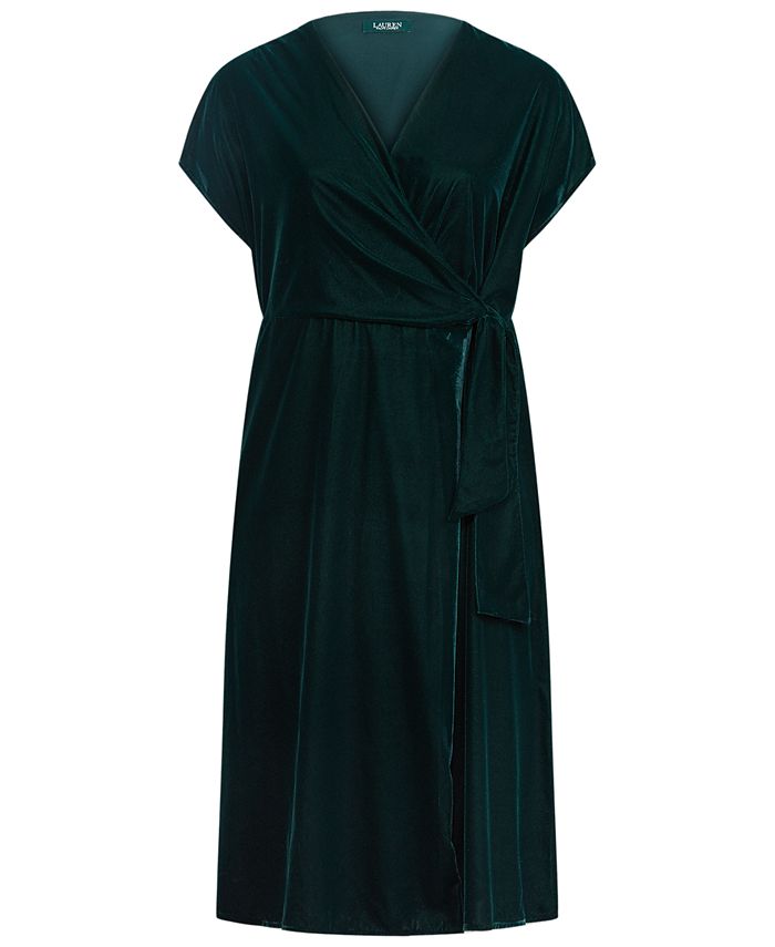 Lauren Ralph Lauren Plus Size Velvet Wrap Dress Macy's