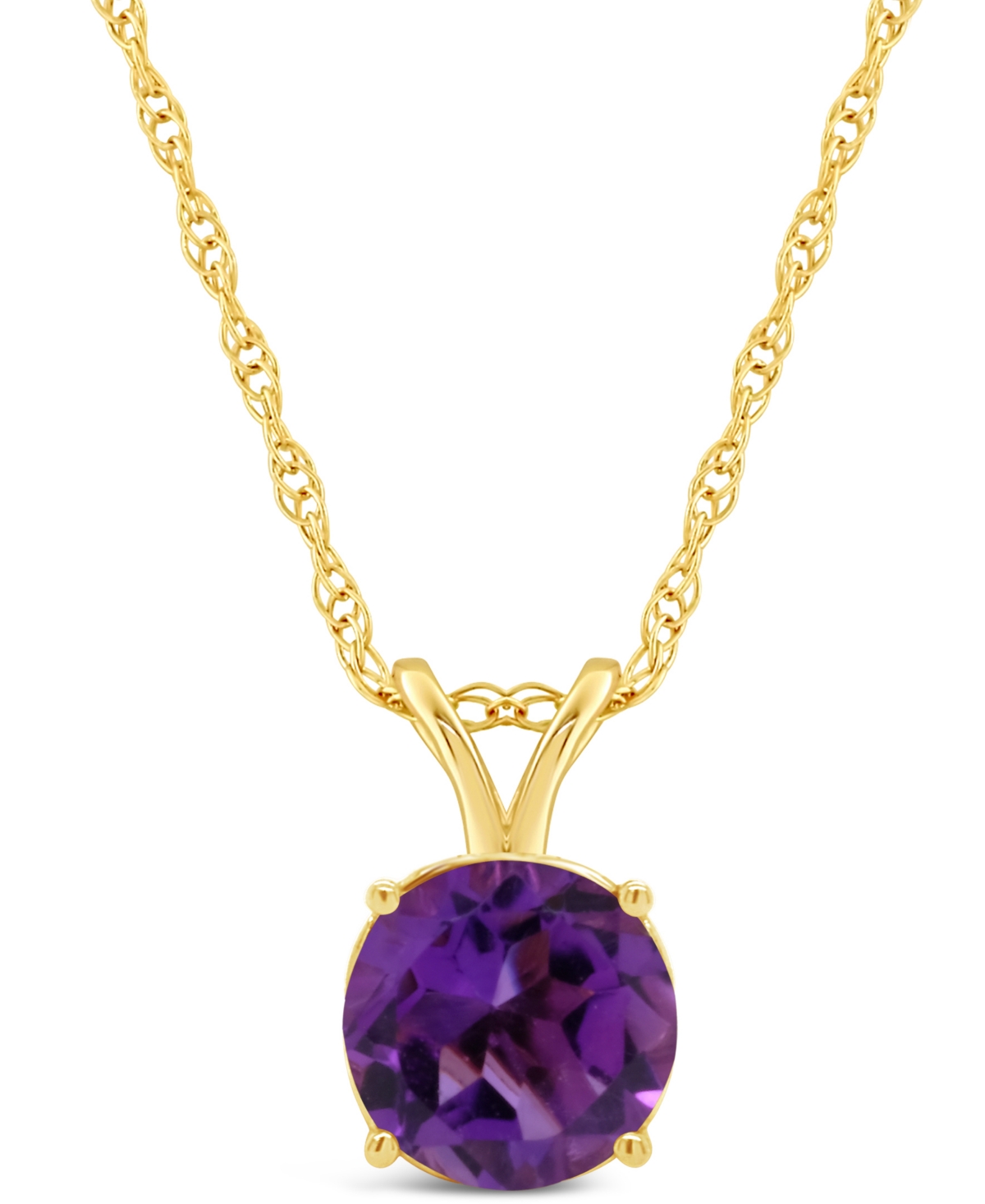 Peridot (1-3/8 ct. t.w.) Pendant Necklace in 14K Yellow Gold. (Also Available in Garnet, Citrine, Blue Topaz, White Topaz and - Amethyst