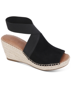 image of Gentle Souls by Kenneth Cole Women-s Charli Elastic Espadrille Wedge Sandals Women-s Shoes