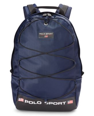 Polo Sport Ralph Lauren Blue Backpack Pockets School Bag Vintage 90s Carry  On