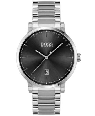 hugo boss mens silver watch